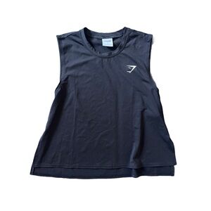 Black Gymshark  muscle tank top